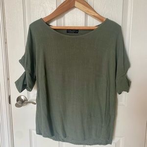 Cokluch Blouse in Sage Green Linen